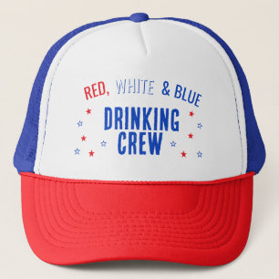 4th of July Red, White & Blue with Stars Trucker Hat