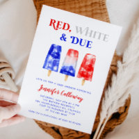4th of July Red White Due Baby Shower