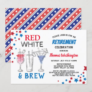 4th of July Retirement Celebration Party Invitation