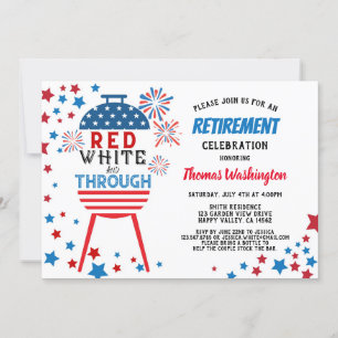 4th of July Retirement Celebration Party Invitation