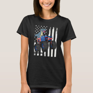 4th Of July Rex Dino Trex Dinosaur Monster Truck P T-Shirt