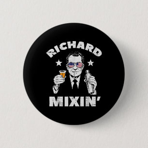 4th Of July Richard Mixin Nixon President Patriot 6 Cm Round Badge