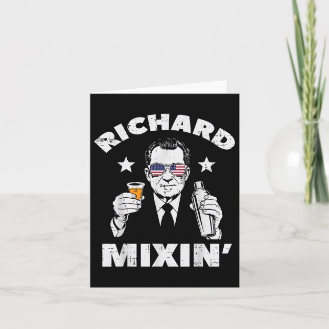 4th Of July Richard Mixin Nixon President Patriot  Card (Front)