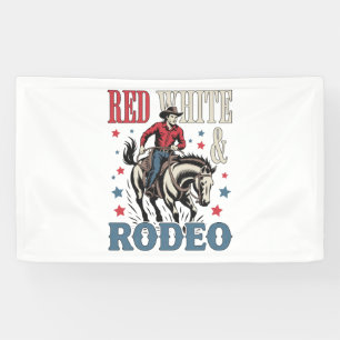 4th of July Rodeo Cowboy Banner