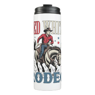 4th of July Rodeo Cowboy Thermal Tumbler