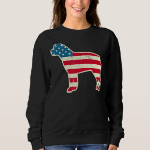 4th Of July Rottweiler American Flag Dog Usa Sweatshirt