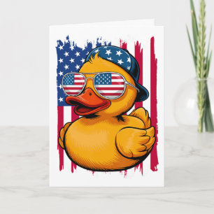 4th Of July Rubber Duck Patriotic Fourth Of July F Card