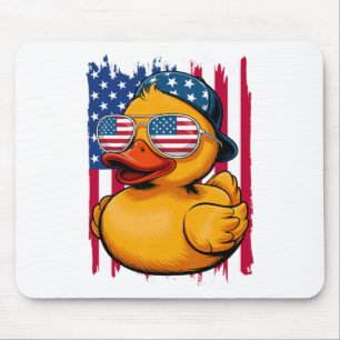 4th Of July Rubber Duck Patriotic Fourth Of July F Mouse Mat