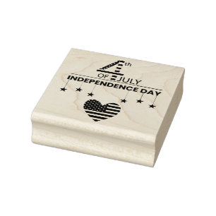 4th of July Rubber Stamp