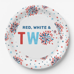 4th of July Second Birthday  Paper Plate