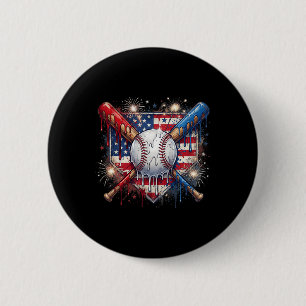4th Of July Sell Drip Ice Cream Patriotic American 6 Cm Round Badge