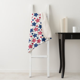 4th Of July Sherpa Blanket