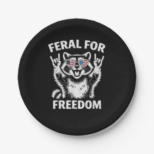 4th of July Shirt Freedom Patriotic Men Women Dist Paper Plate