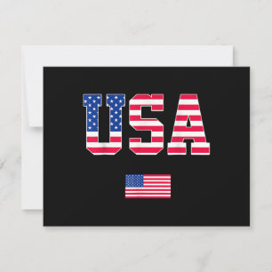 4th of July Shirt USA Patriotic US American Flag W Holiday Card