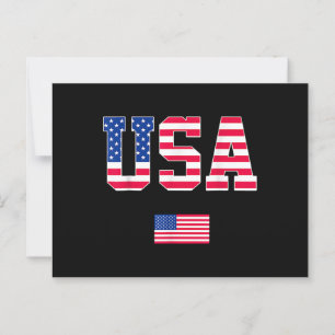 4th of July Shirt USA Patriotic US American Flag W Postcard