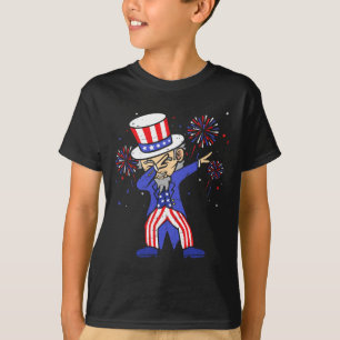 4th Of July Shirts For Kids Funny Dabbing Uncle Sa