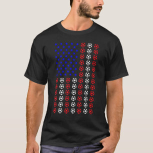 4th Of July Soccer Ball American Flag Patriotic Sp T-Shirt