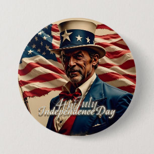 4th of July – Spirit of Independence 7.5 Cm Round Badge