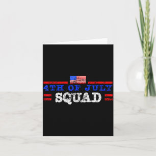 4th of july squad cool patriotic crew men women card