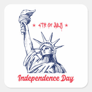 4th of July  Square Sticker