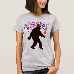 4th of July Squatchin' w/Fireworks T-Shirt