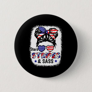 4th Of July Star Stripes S Usa Flag Patriotic Kids 6 Cm Round Badge