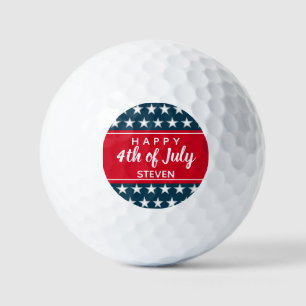 4th of July Stars And Stripes Personalized Golf Balls