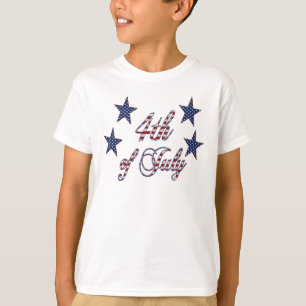 4th of July Stars and Stripes Typography T-Shirt