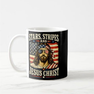 4th Of July Stars Es And Jesus Christ Patriot Coffee Mug