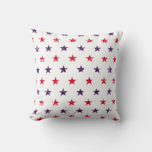 4th of July Stars Grunge Abstract Seamless Pattern Cushion