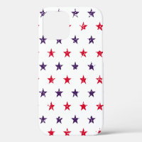 4th of July Stars Grunge Abstract Seamless Pattern