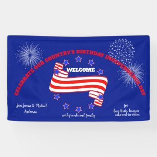 4th of July Stars-Stripes America Birthday USA Banner