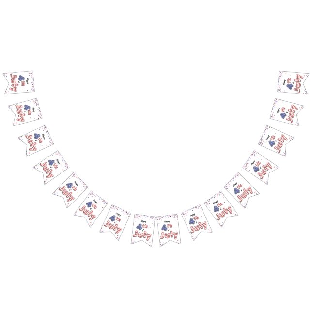 4th of July Stars Stripes Foil Balloons Bunting (All)