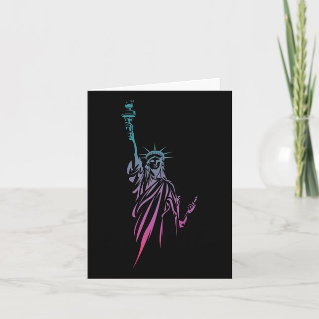 4th Of July Statue Of Liberty  Card (Front)