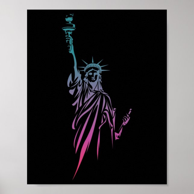 4th Of July Statue Of Liberty  Poster (Front)