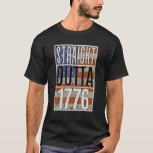 4th of July Straight Outta 1776 US Flag America T-Shirt
