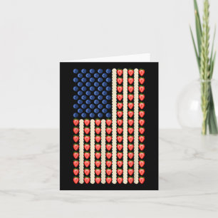 4th Of July Strawberry Jello Usa Flag Cake Men Wom Card