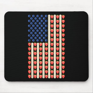 4th Of July Strawberry Jello Usa Flag Cake Men Wom Mouse Mat