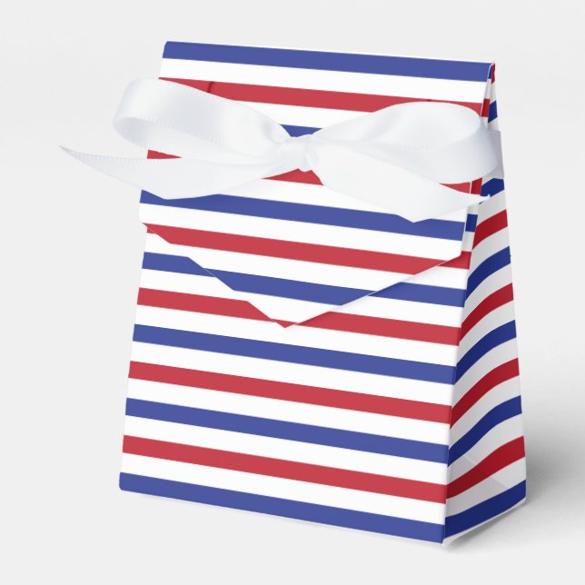 4th of July Striped Favour Box (Front Side)