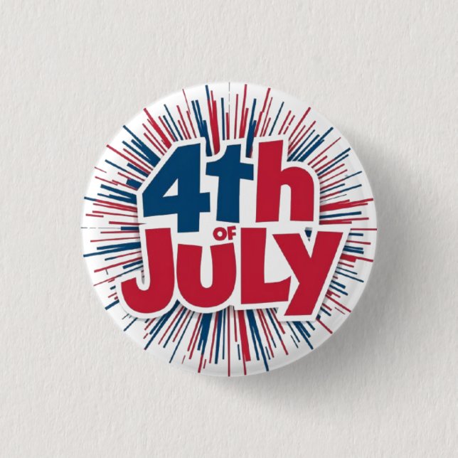 4th of July Sublimation-98146 3 Cm Round Badge (Front)