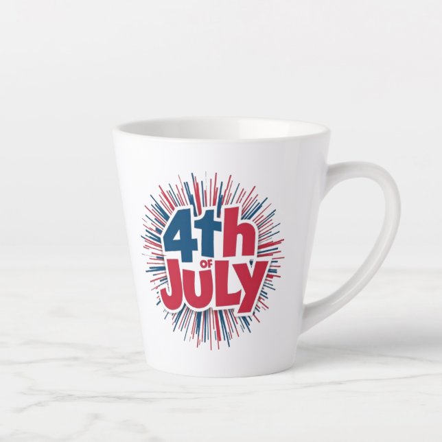 4th of July Sublimation-98146 Latte Mug (Right)