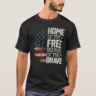 4th Of July Sunflower Land Of The Free Because Of T-Shirt