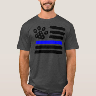 4th Of July T  K9 Thin Blue Line Police Dog Gift T-Shirt