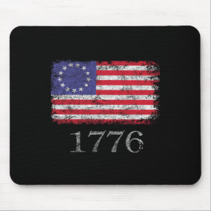 4th Of July T Shirt American Flag Betsy Ross 1776  Mouse Mat