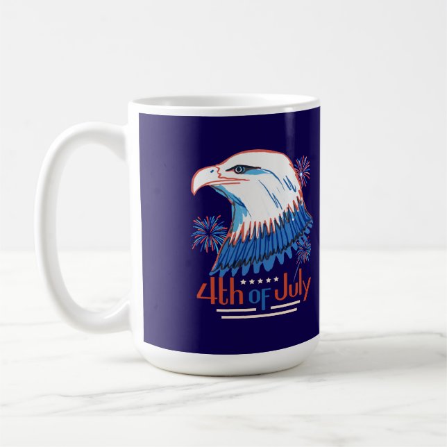 4th of July T-Shirt Coffee Mug (Left)