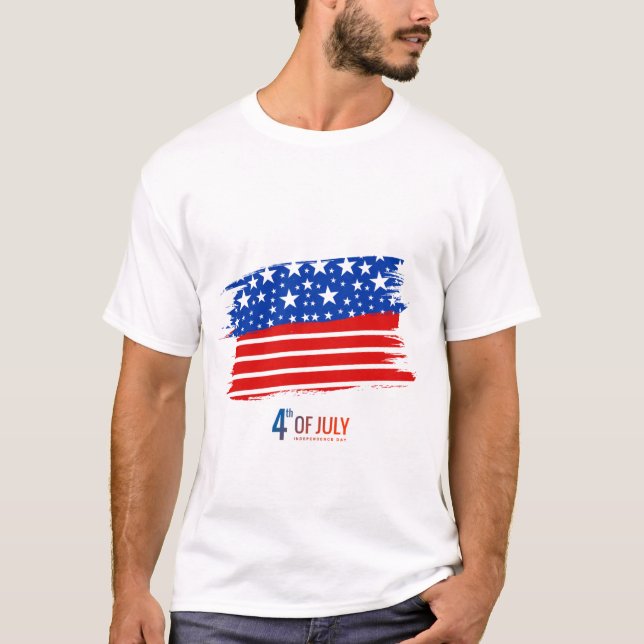 4th of July T-Shirt Design | Patriotic Independenc (Front)