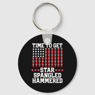 4th Of July T Shirt Gift Beer Pong American Flag D Key Ring