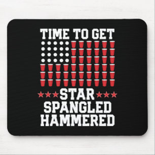 4th Of July T Shirt Gift Beer Pong American Flag D Mouse Mat