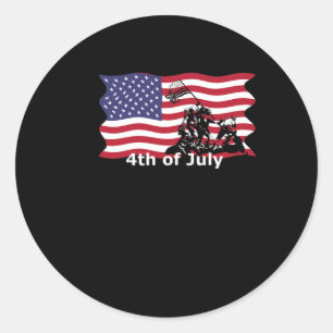 4th Of July T Shirts Iwo Jima Classic Round Sticker