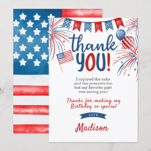 4th of July Thank You Card